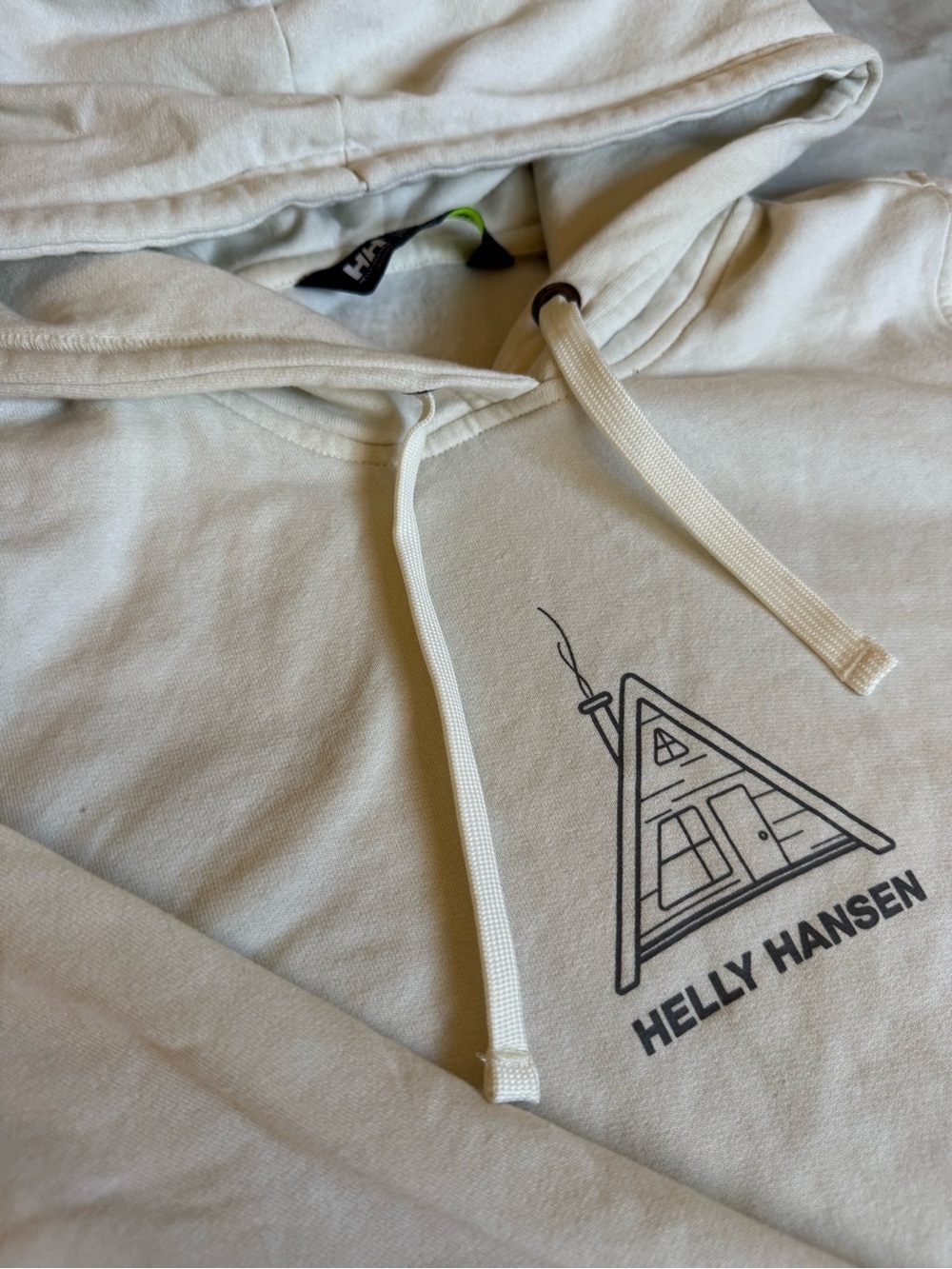 Helly Hansen Cream Logo Hoodie size: M